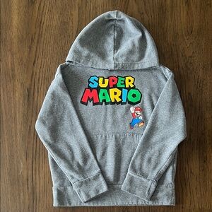 Old Navy Gray Super Mario Kids Hoodie